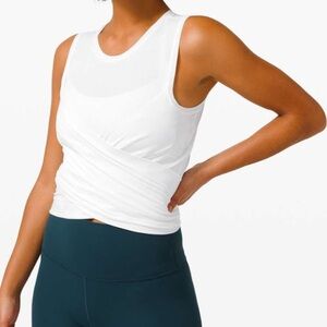 Lululemon Gather and Grow Pima Cotton Cropped Wrap Tank 4/ Small NWOT